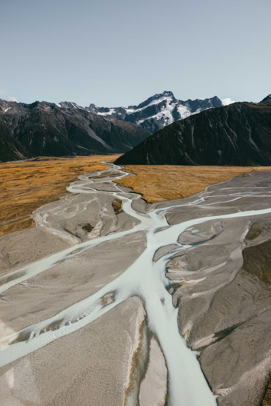 Glacier rivers, Mount Cook National Park, New Zealand