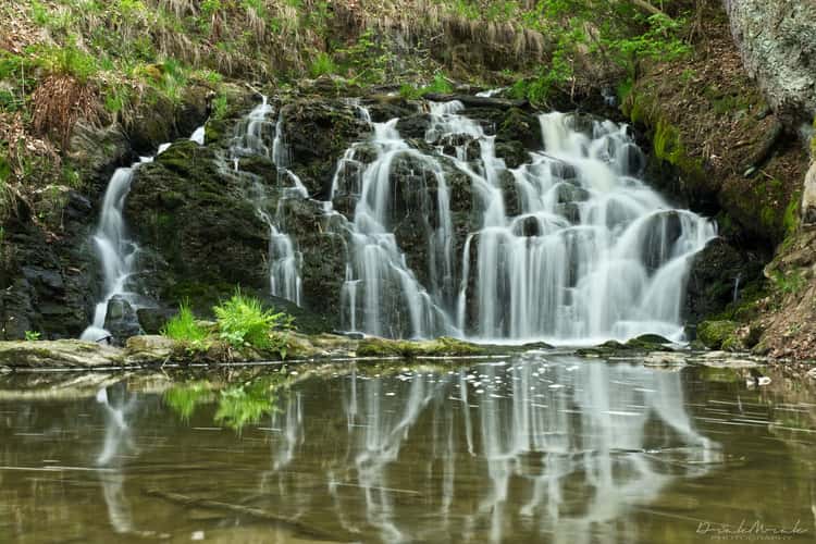 Golden mill waterfall