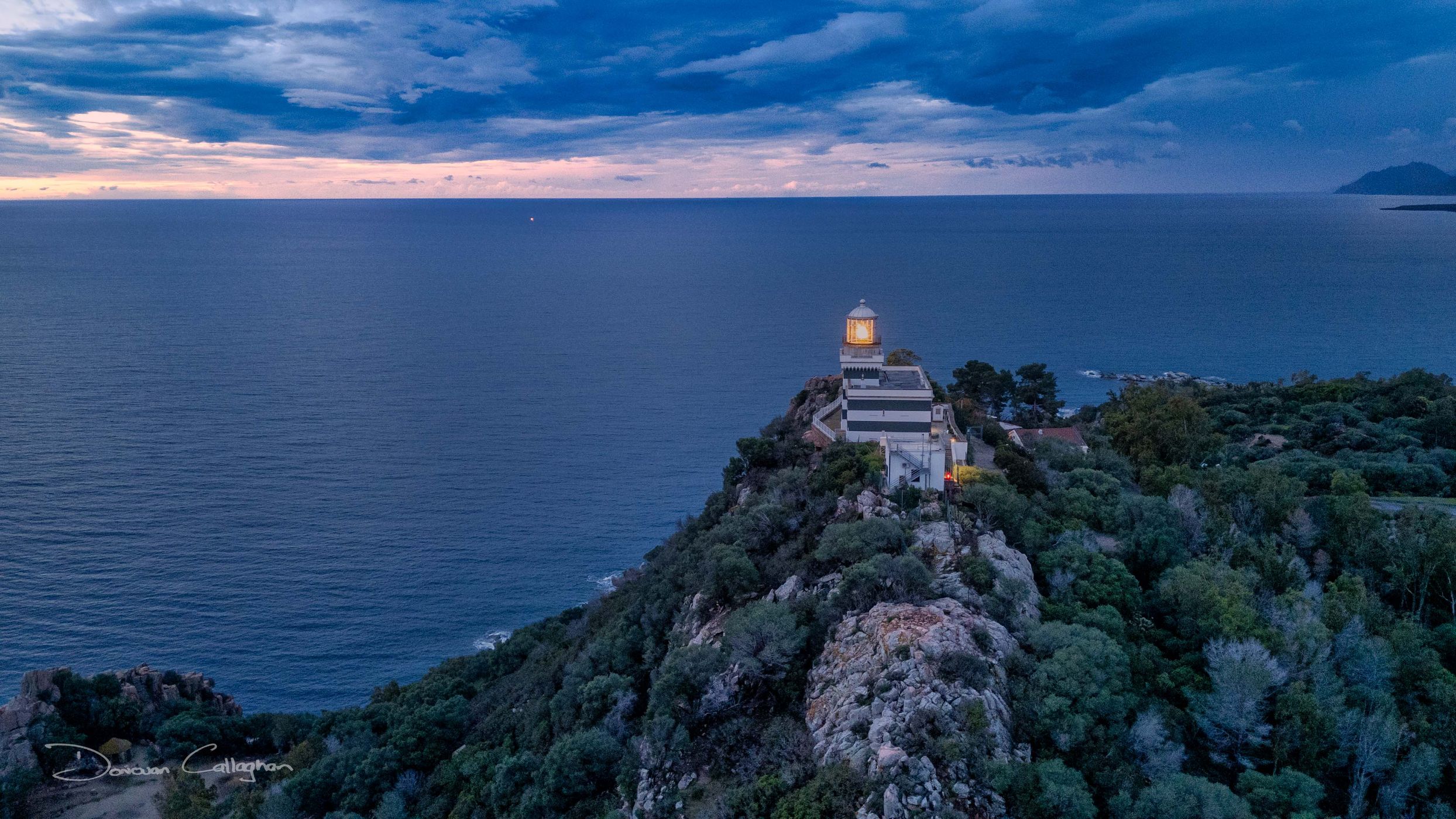 II faro di Capo Bellavista Lighthouse, Arbatax,, Italy