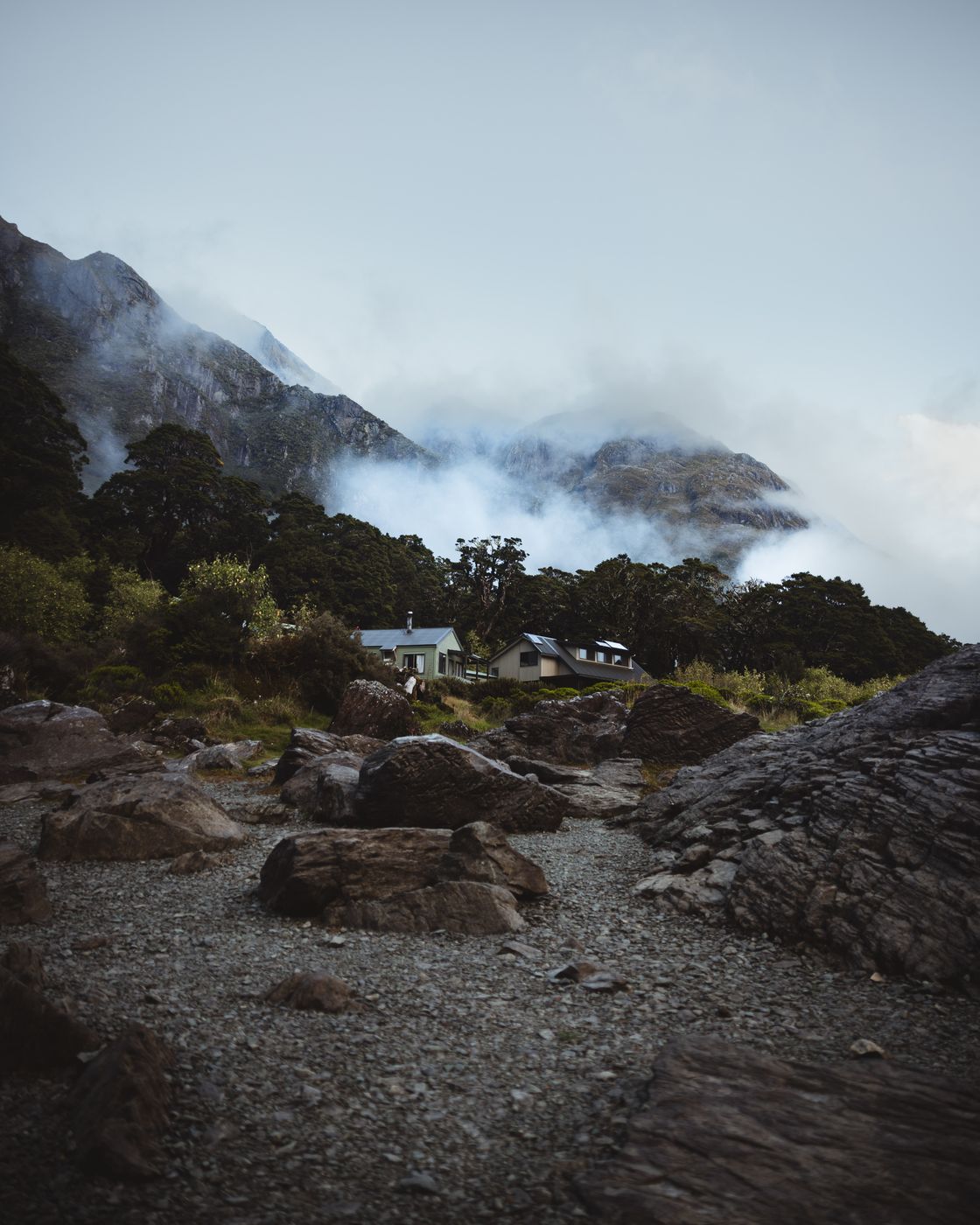 Lake Mackenzie Hut, Routeburn Track, Fiordland National Park, New Zealand