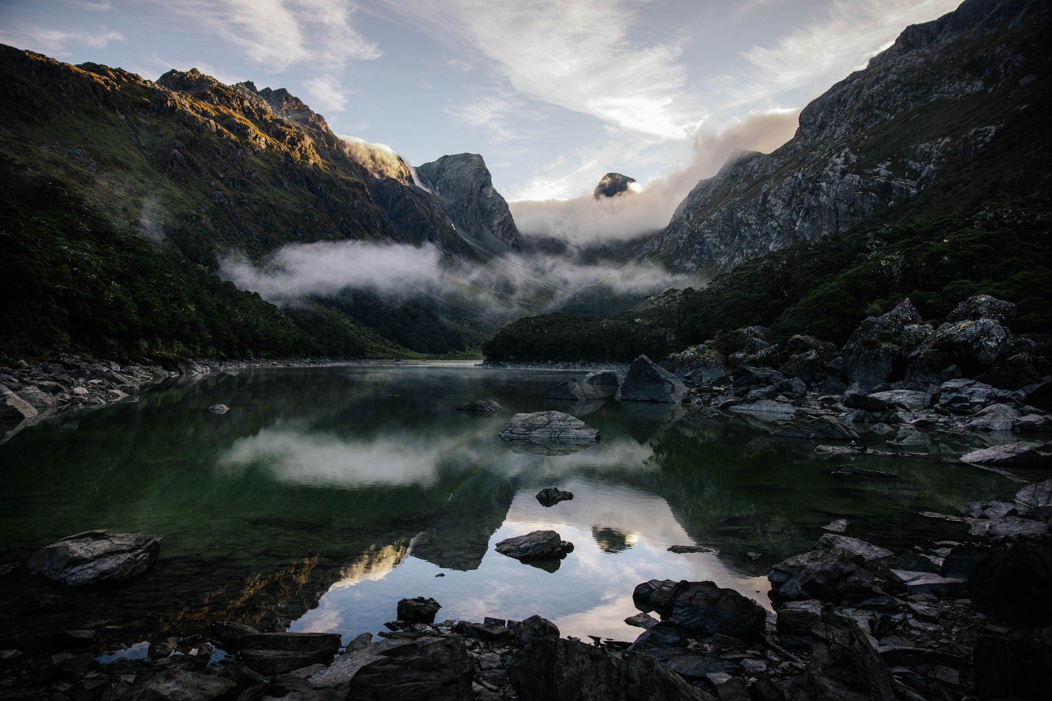Lake Mackenzie, Routeburn Track, Fiordland National Park, New Zealand