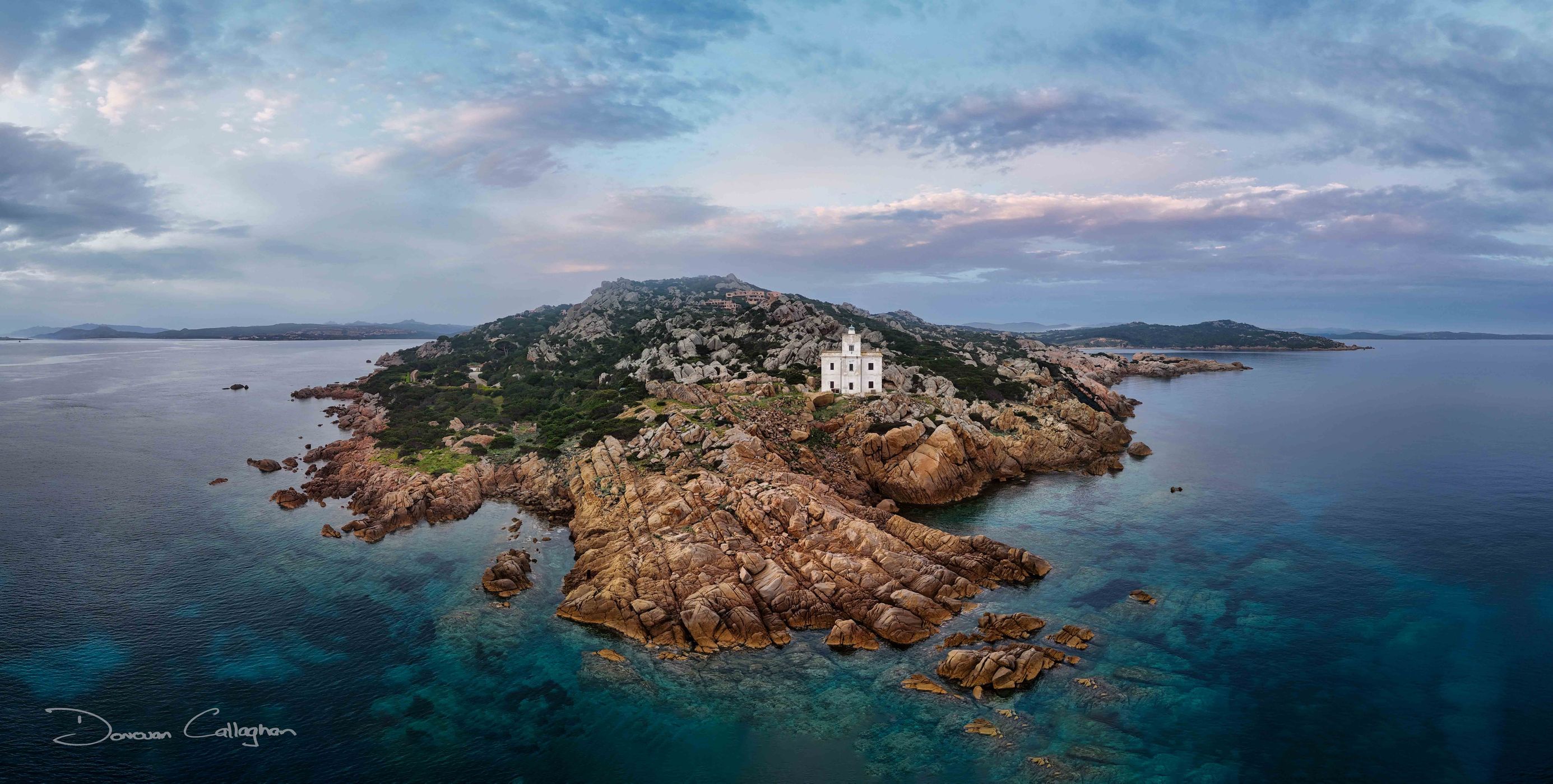 Lighthouse Faro di Punta Sardegna, Sardinia, Italy