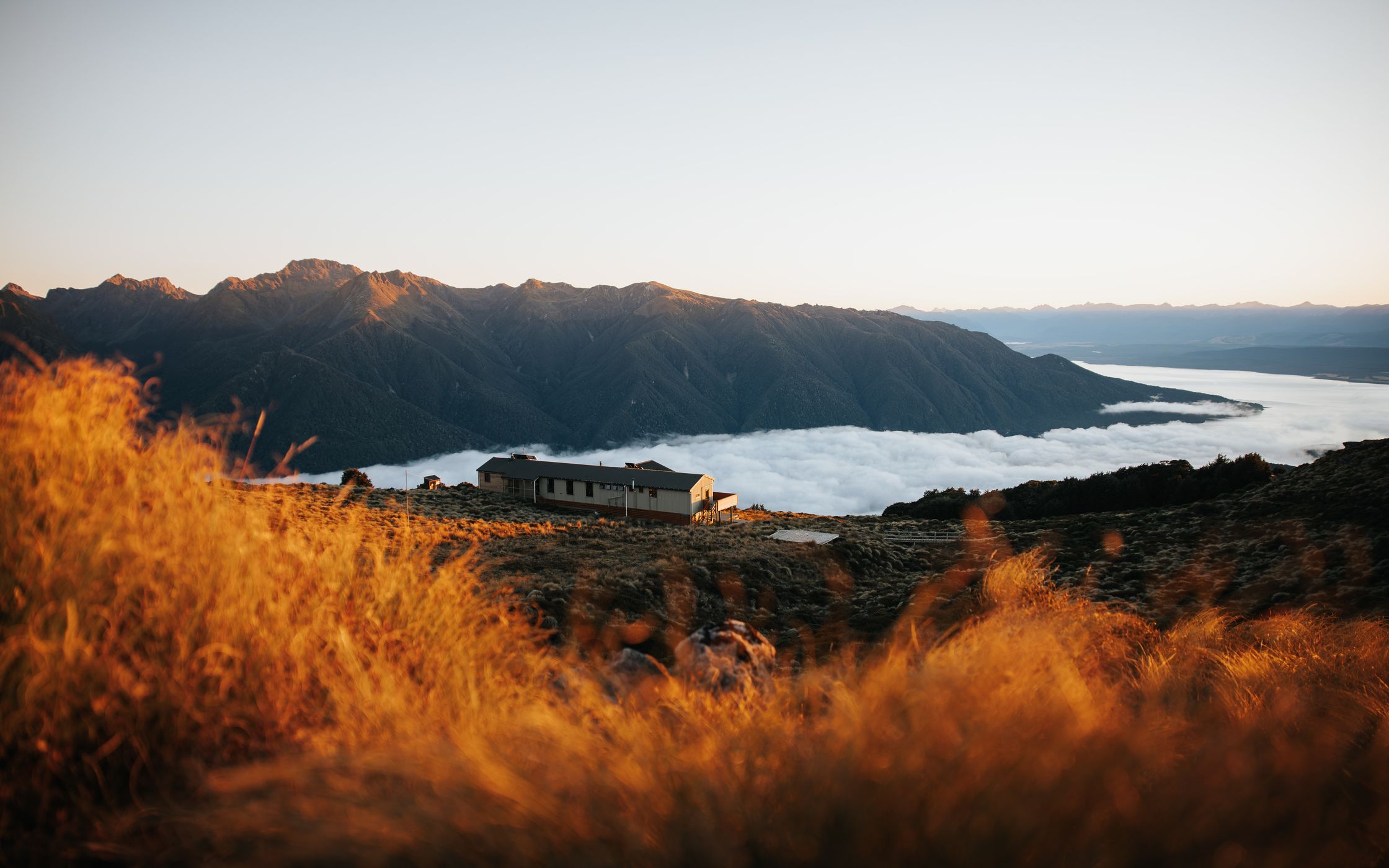 Luxmore Hut at Kepler Track, Fiordland National Park, New Zealand