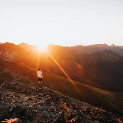 Luxmore Summit at Kepler Track, Fiordland National Park, New Zealand