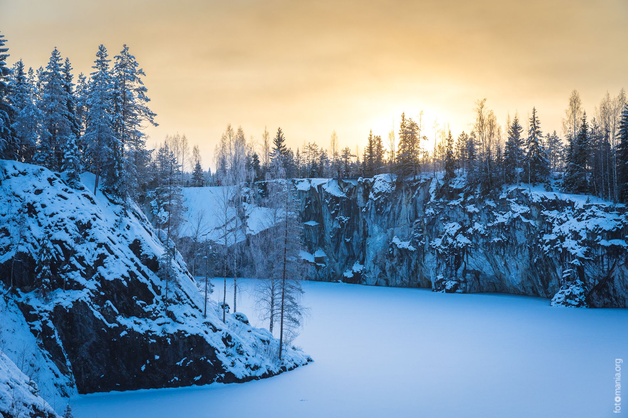 Marble Canyon in Ruskeala, Karelia, Russian Federation