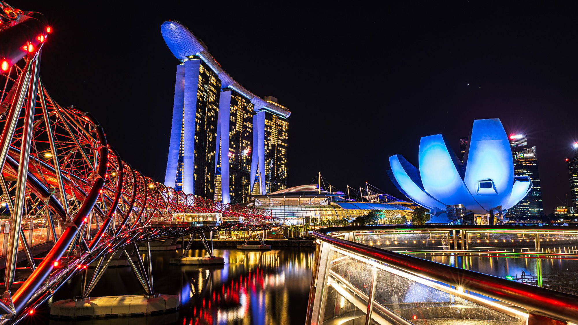 Marina Bay from Helix Bridge, Singapore