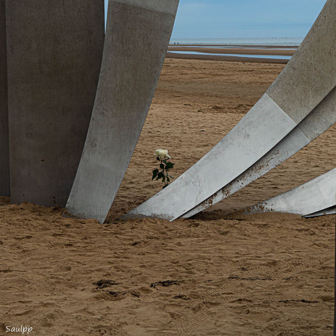 Monument on Omaha Beach, France