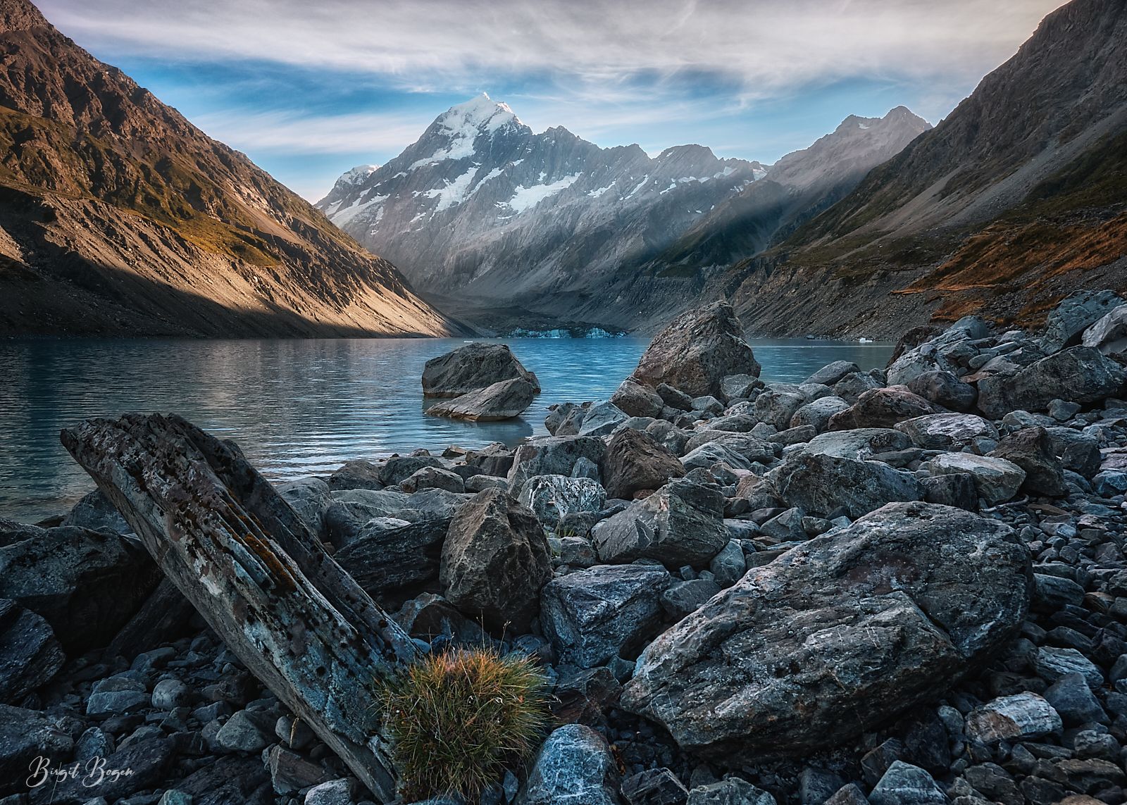 Mt. Cook from Hooker Lake, New Zealand
