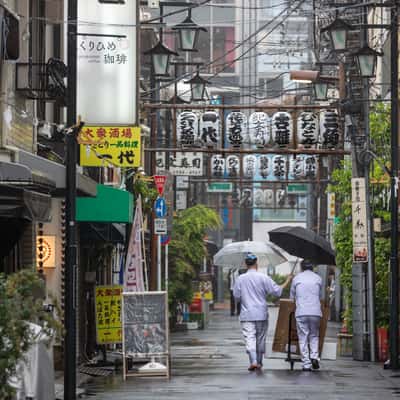 Old Asakusa streets and alleys, Japan