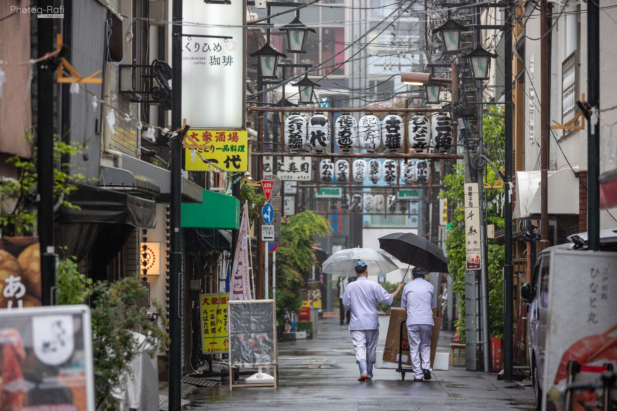 Old Asakusa streets and alleys, Japan