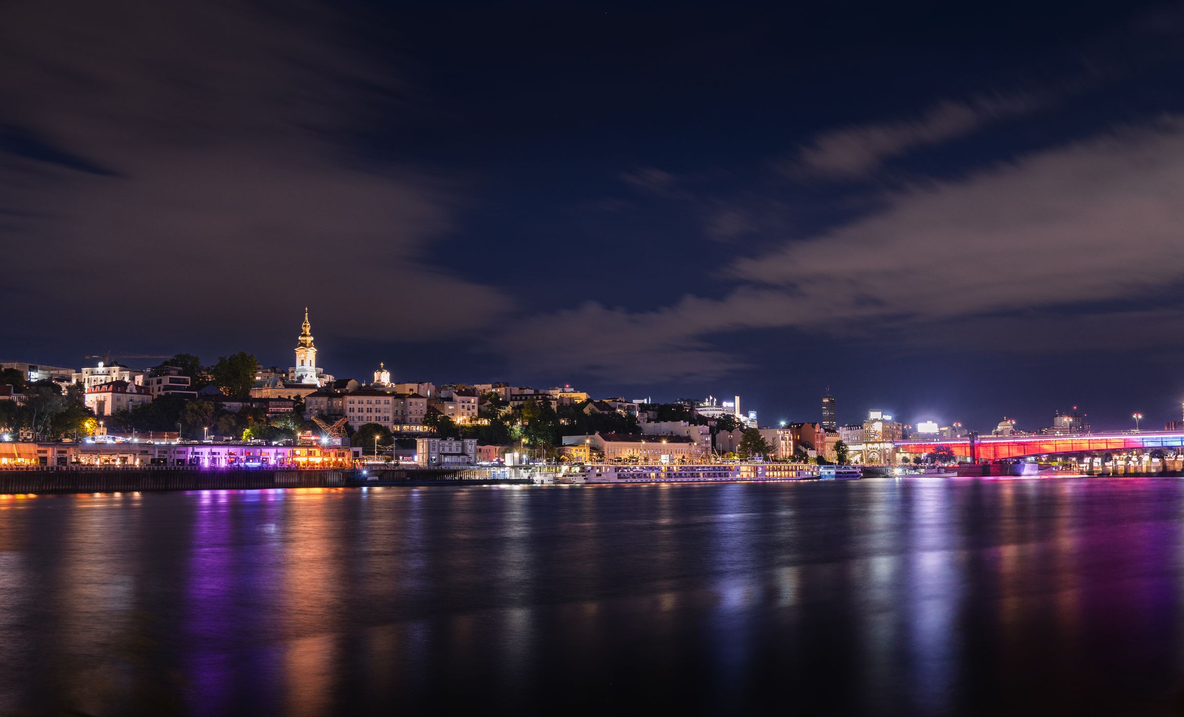 Old town skyline from Splav, Serbia