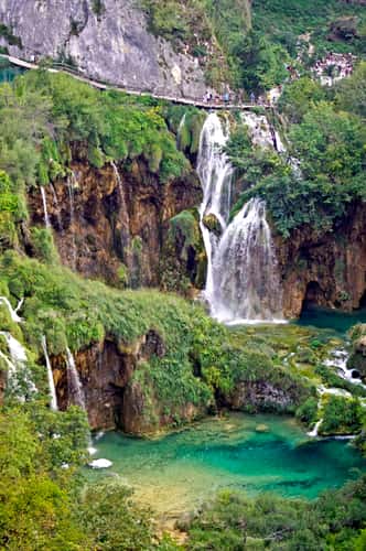 Plitvice National Park, Lower Lakes Waterfall Overview