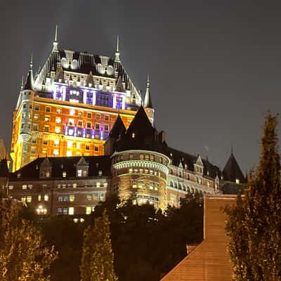 Quebec Frontenac Castle at sunset, Canada