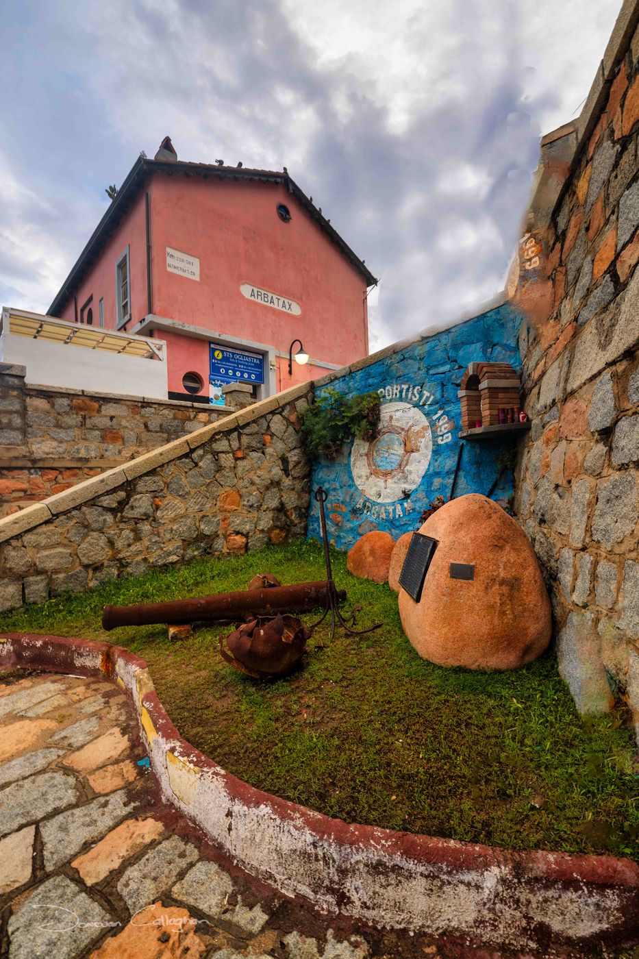 Railway station, Arabatax, Sardinia, Italy