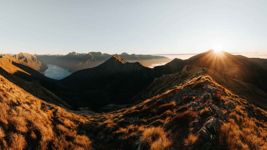 Ridge line view at Kepler Track, Fiordland National Park