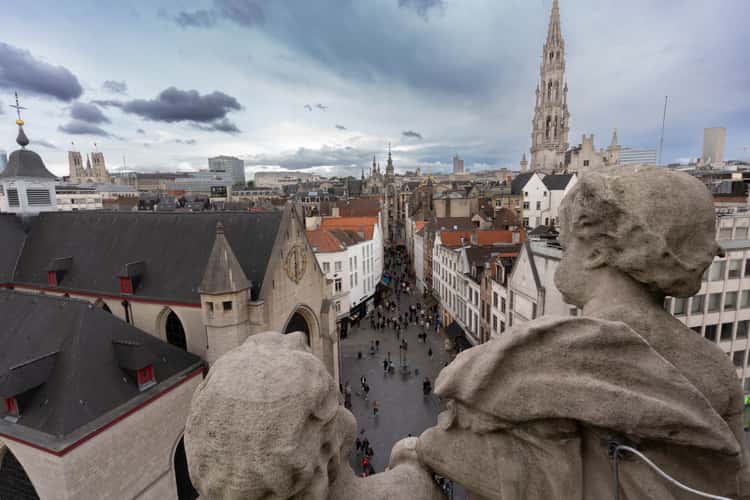 rooftop view from Bourse de Bruxelles