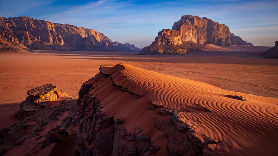 Sand dune in Wadi Rum Desert