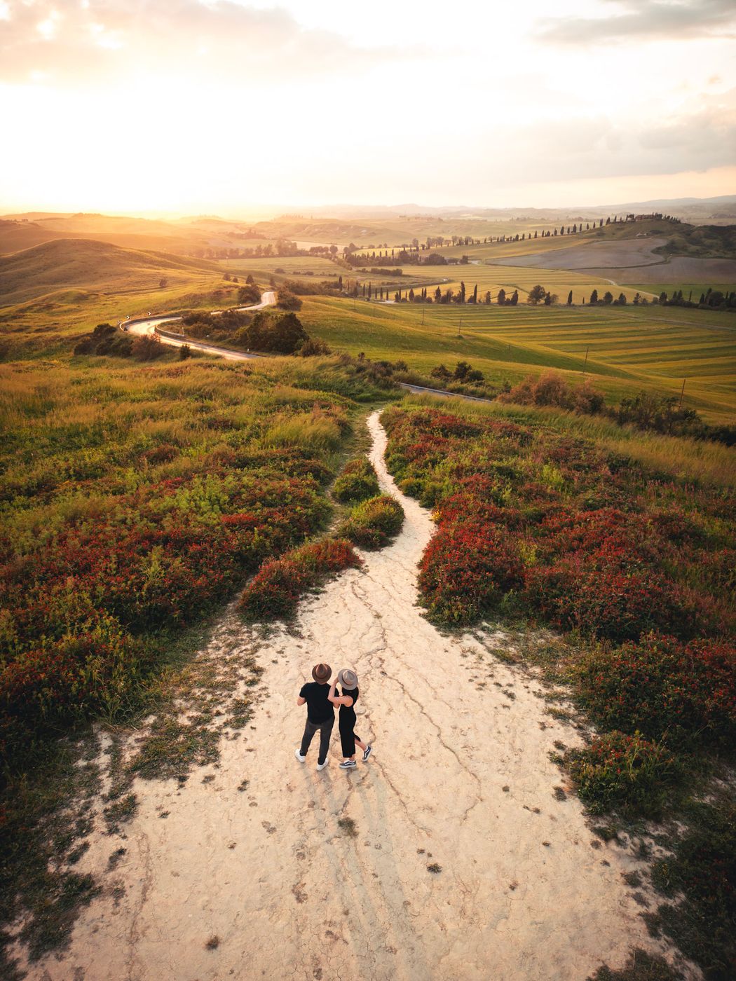 Scenic Overlook in Tuscany Near Crete Senesi, Italy