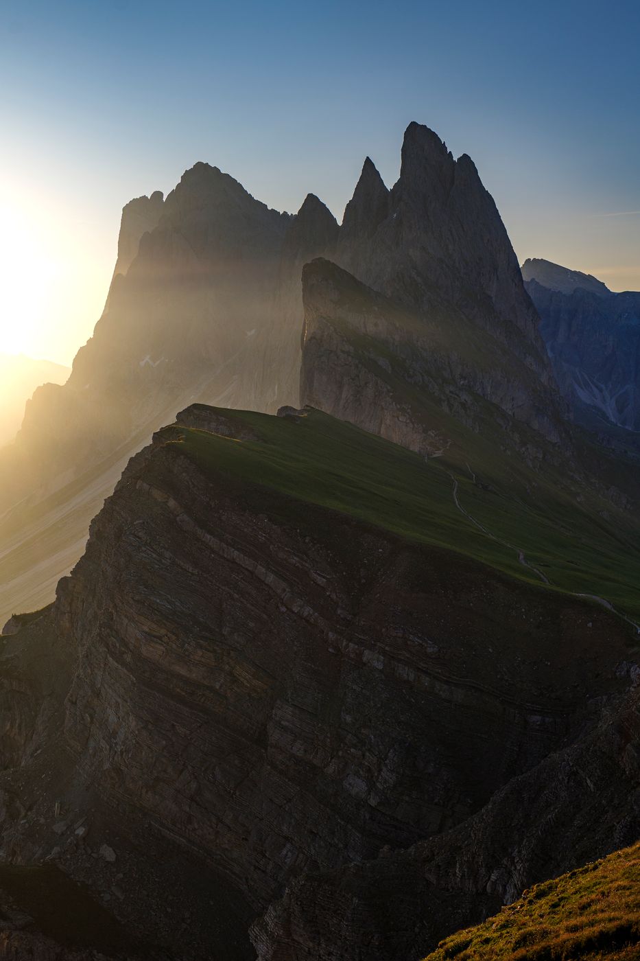 Seceda classic view point, South Tyrol, Italy