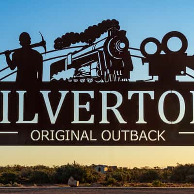 Silverton Name Board. New South Wales., Australia