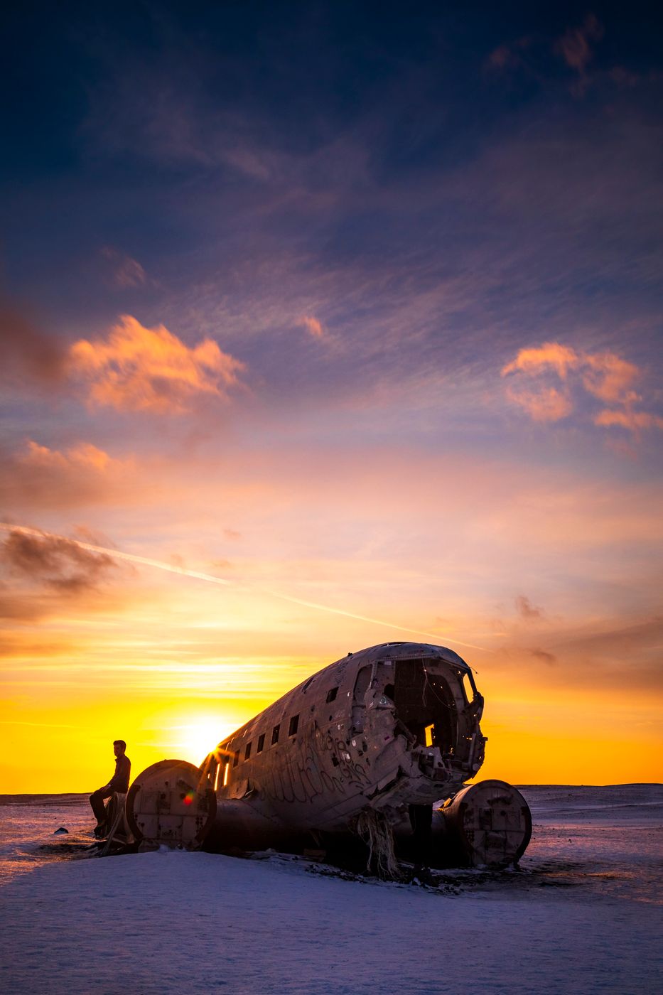 Solheimasandur Plance Wreck from the front, Iceland