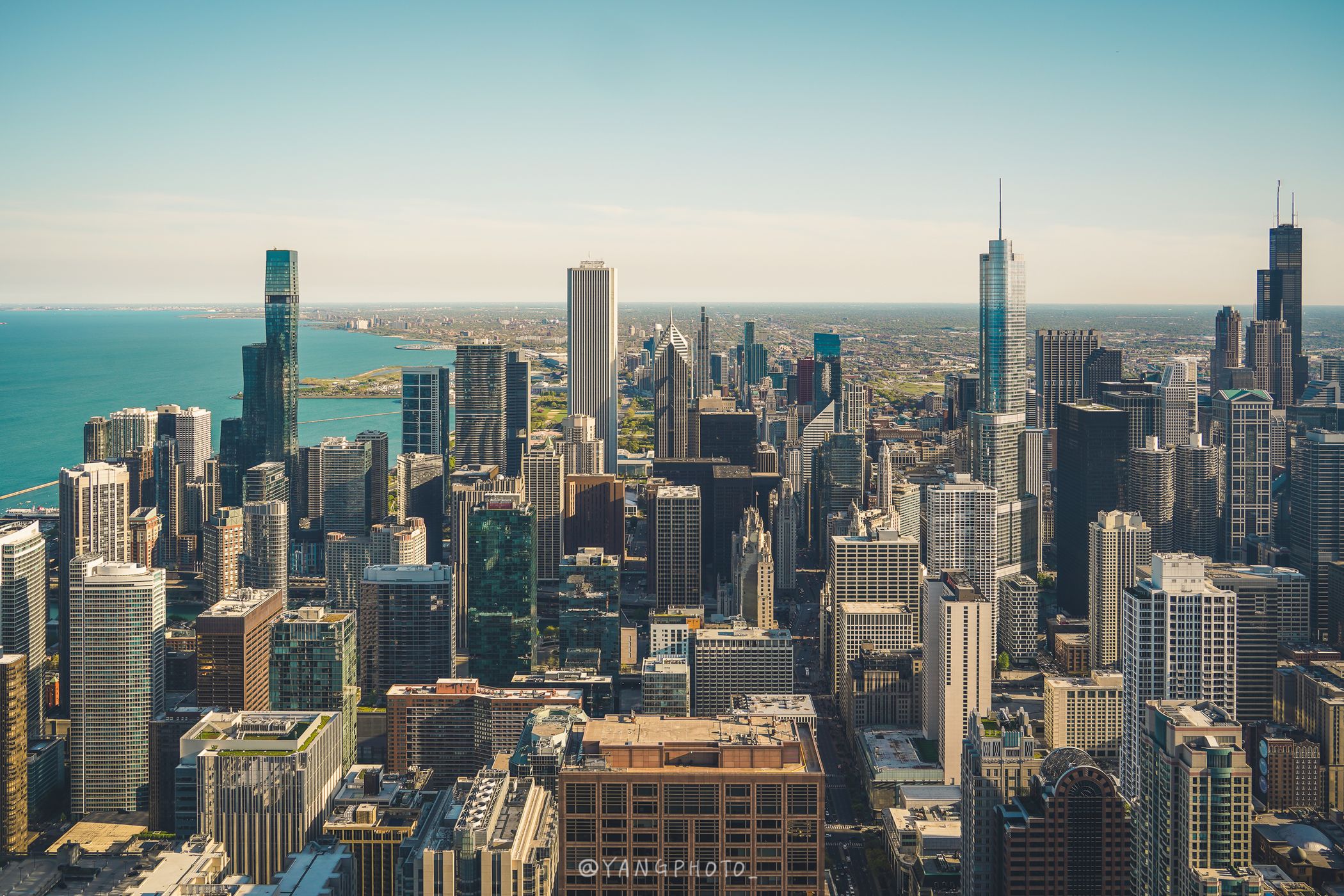 Southern view from John Hancock Center, Chicago, USA