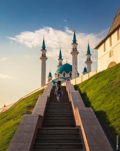 Stairs leading to Kazan Kremlin
