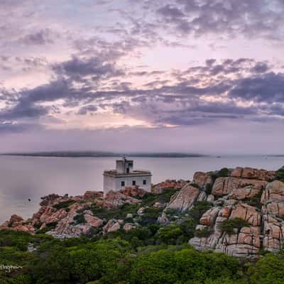 Sunrise Faro di Punta Sardegna, Sardinia, Italy