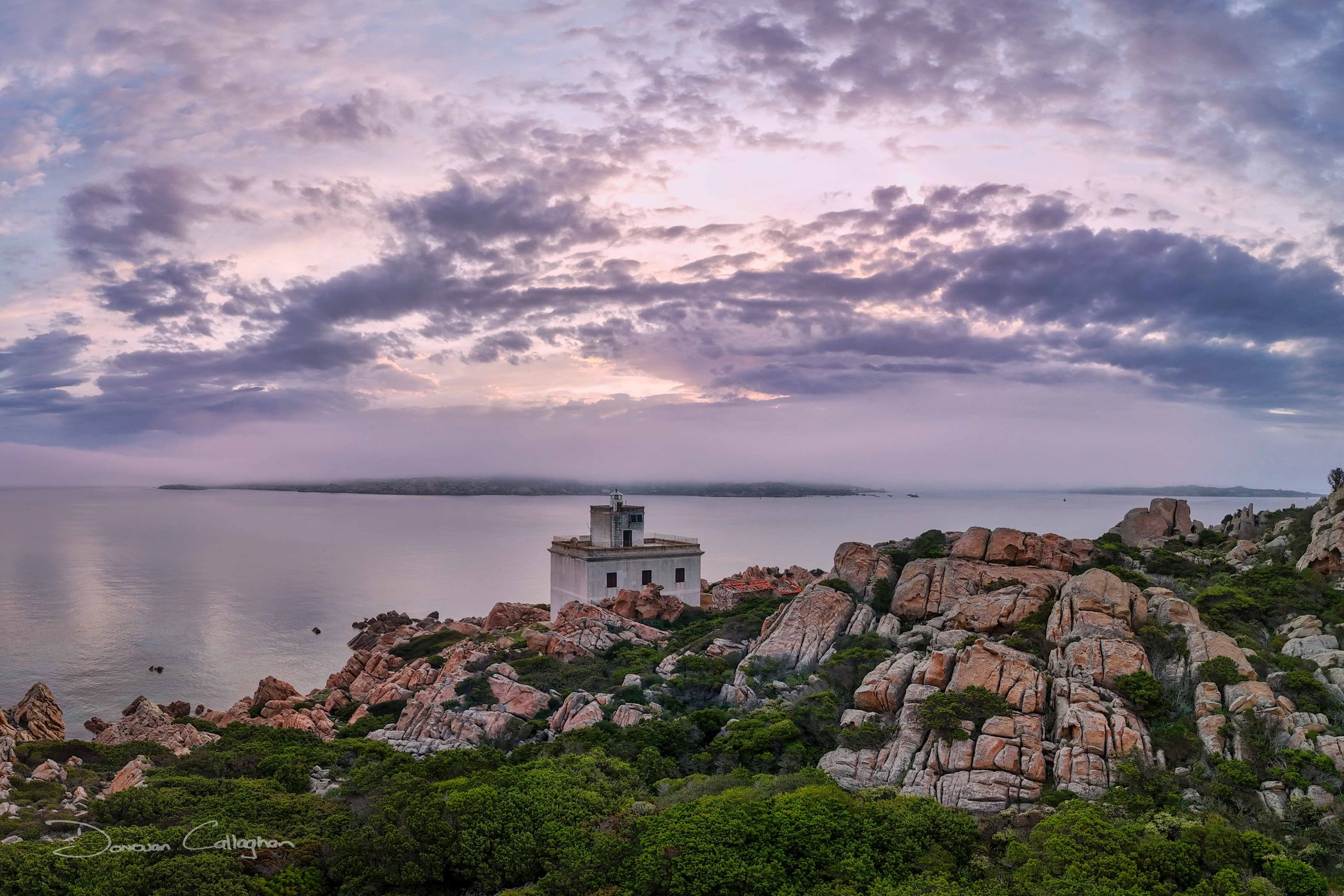 Sunrise Faro di Punta Sardegna, Sardinia, Italy