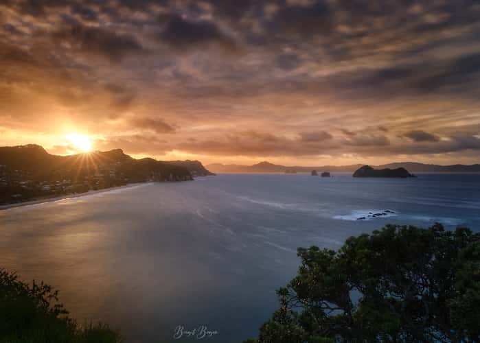 Sunset at Hahei Beach