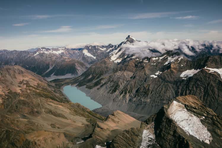 Tasman lake and mountains, Mount Cook National Park