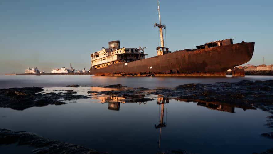 Telamon shipwreck, Arricife,Lanzarote,Spain