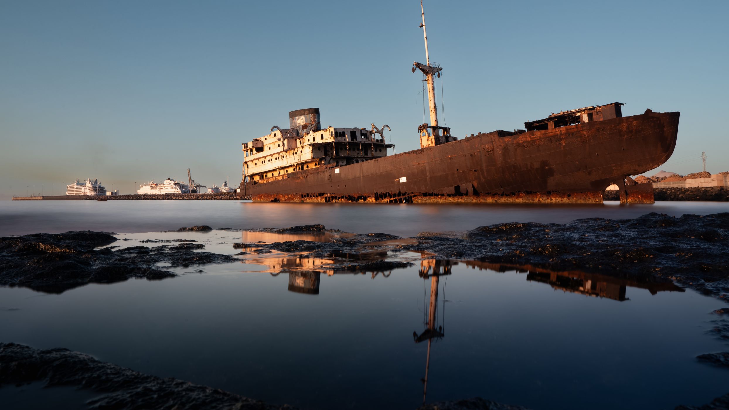 Telamon shipwreck, Arricife,Lanzarote,Spain, Spain