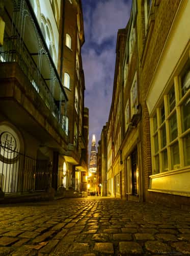 The Shard and 20 Fenchurch Street from Lovat lane