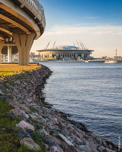 View to Gazprom Arena