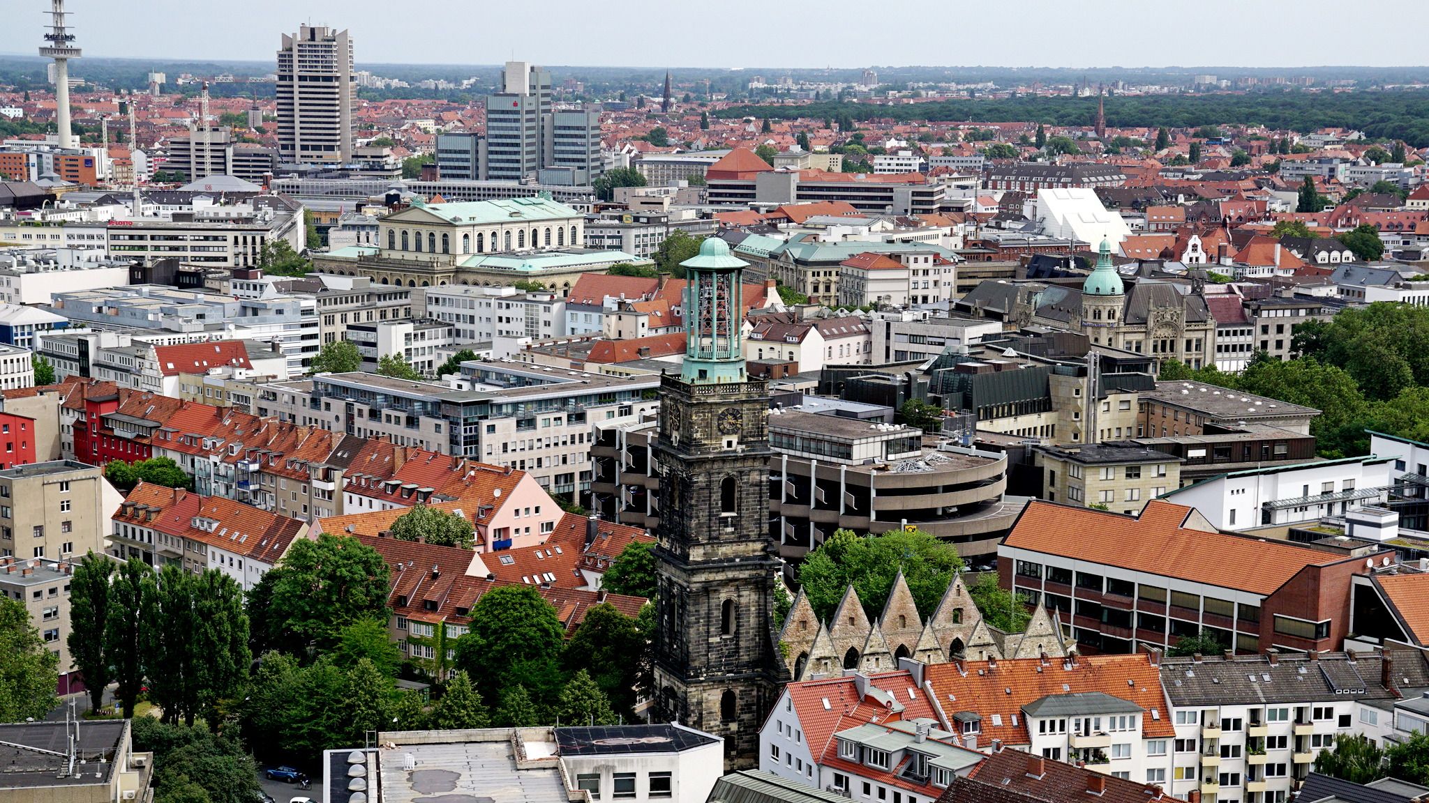 Views from dome of new townhall, Hannover, Germany