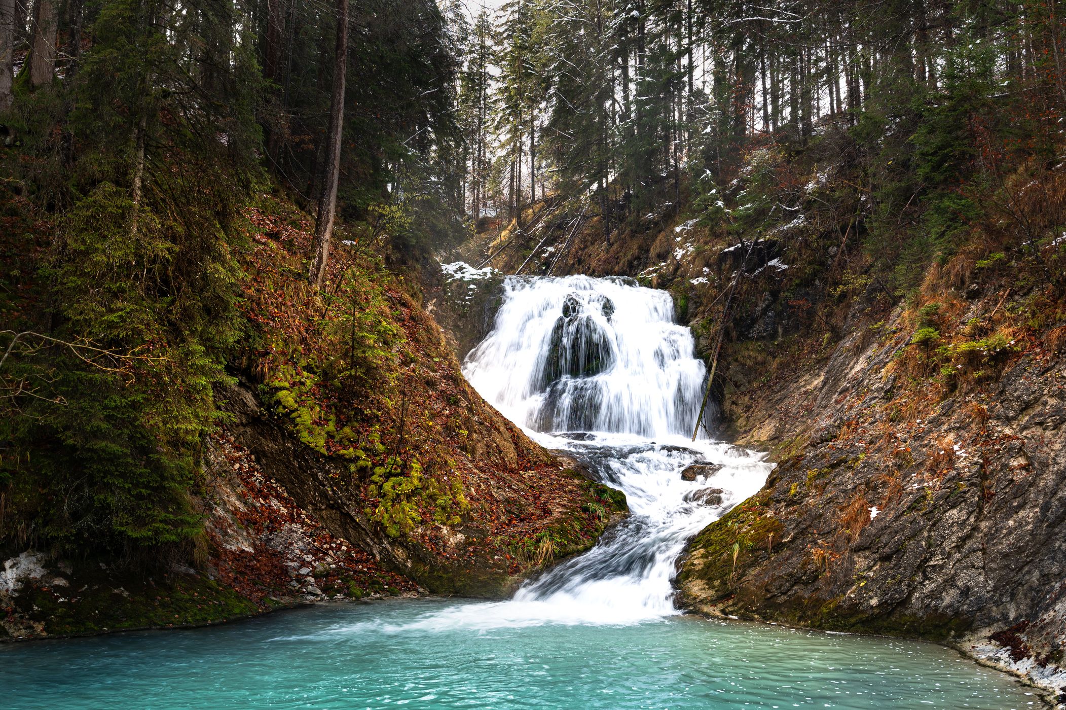 Waterfall Obernachkanal, Germany