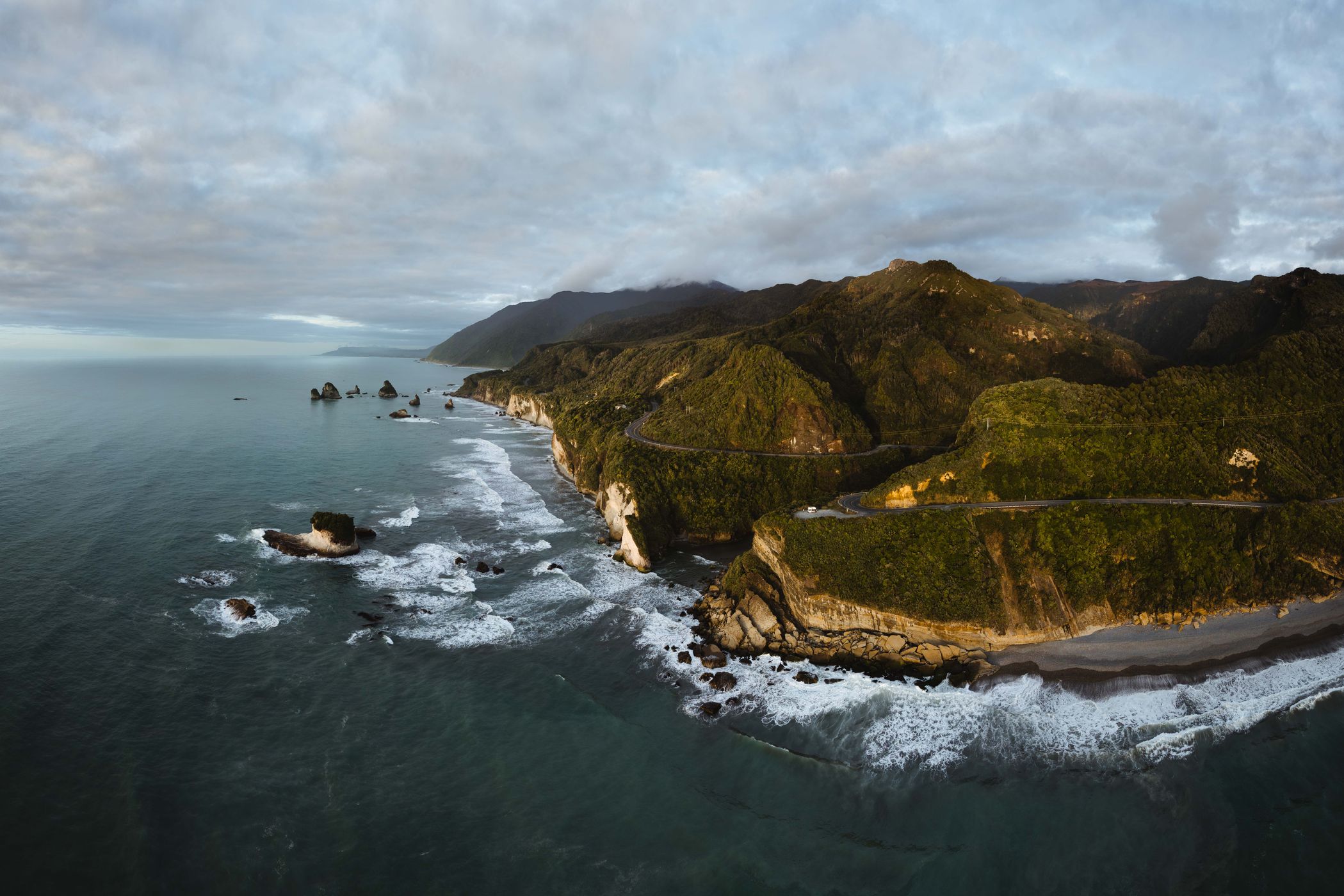West coast near Nine Mile Lookout, South Island, New Zealand