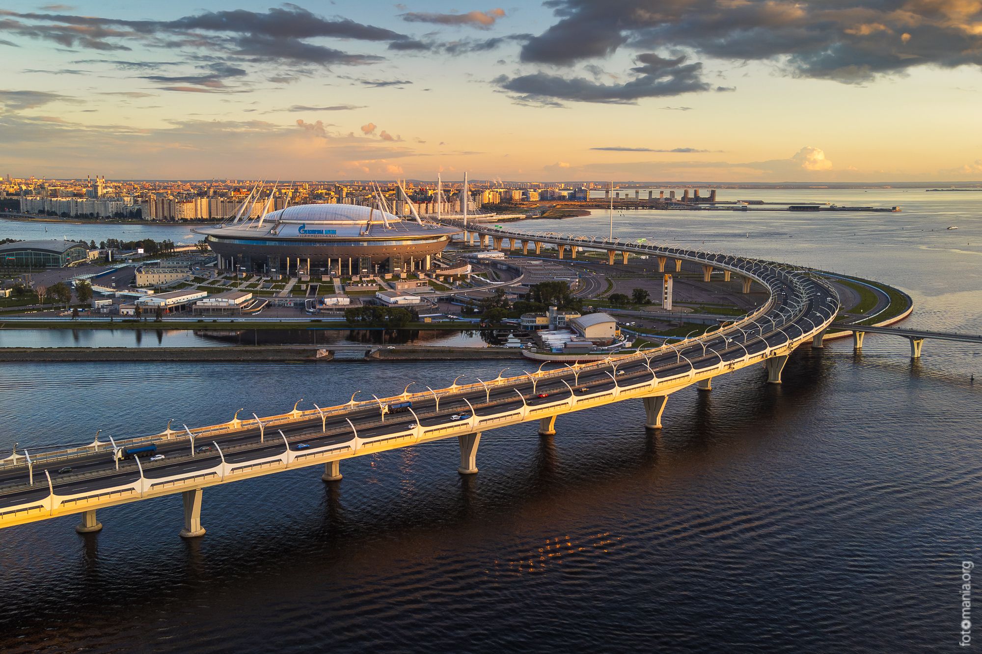 Western High-Speed Diameter road, Saint-Petersburg (drone), Russian Federation