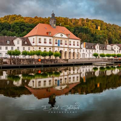 Baroque harbor Bad Karlshafen,  north-east side, Germany