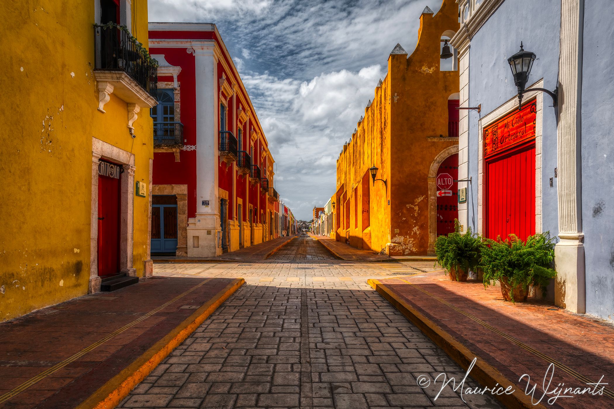 Beautiful Street of Campeche, Mexico
