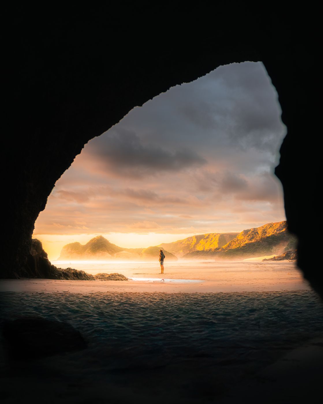 Cave at Bethells Beach, New Zealand