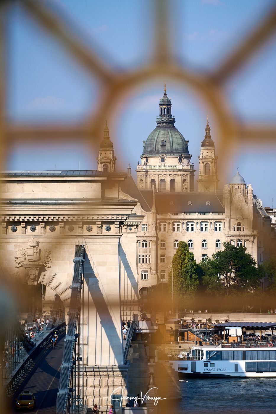 Chain Bridge from Sándor Palace, Budapest, Hungary