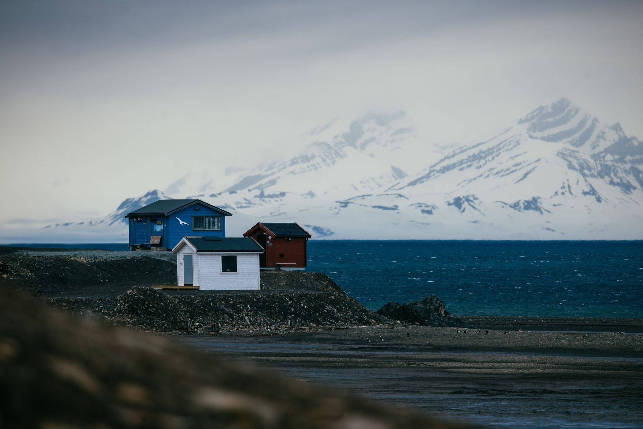 Colorful houses in Longyearbyen, Svalbard & Jan Mayen Islands