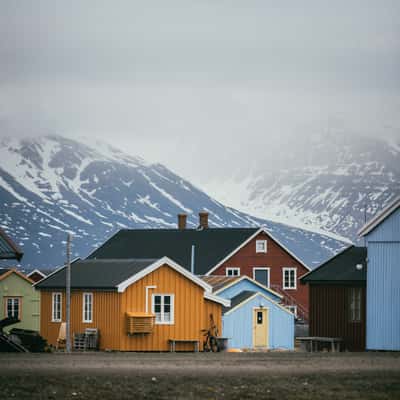 Colorful houses, Ny Alesund, Svalbard & Jan Mayen Islands