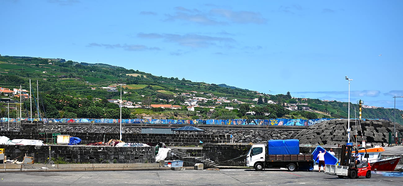 Fishing port of Vila Franca do Campo., Poland