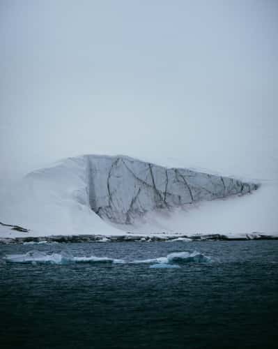 Glacier front at Hilopenstretet, Svalbard
