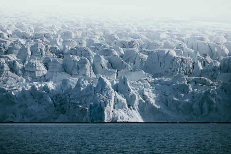 Glacier front in Wijdefjorden, Svalbard