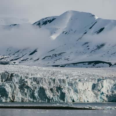 Glacier in St. Jonsfjorden, Oscar II Land, Svalbard & Jan Mayen Islands