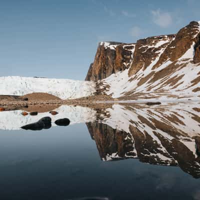 Glacier reflection in Wijdefjorden, Svalbard, Svalbard & Jan Mayen Islands